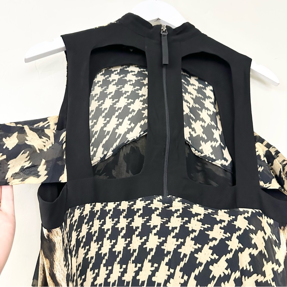 Just Cavalli Leopard Houndstooth Pattern Print Cu… - image 8